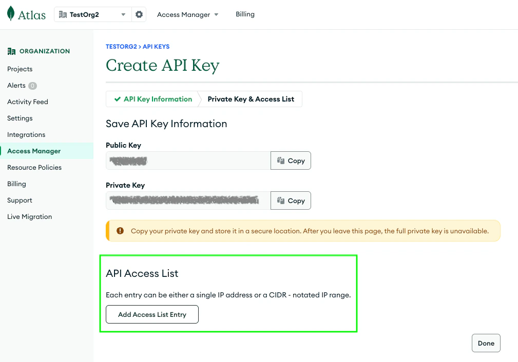 Organization Settings