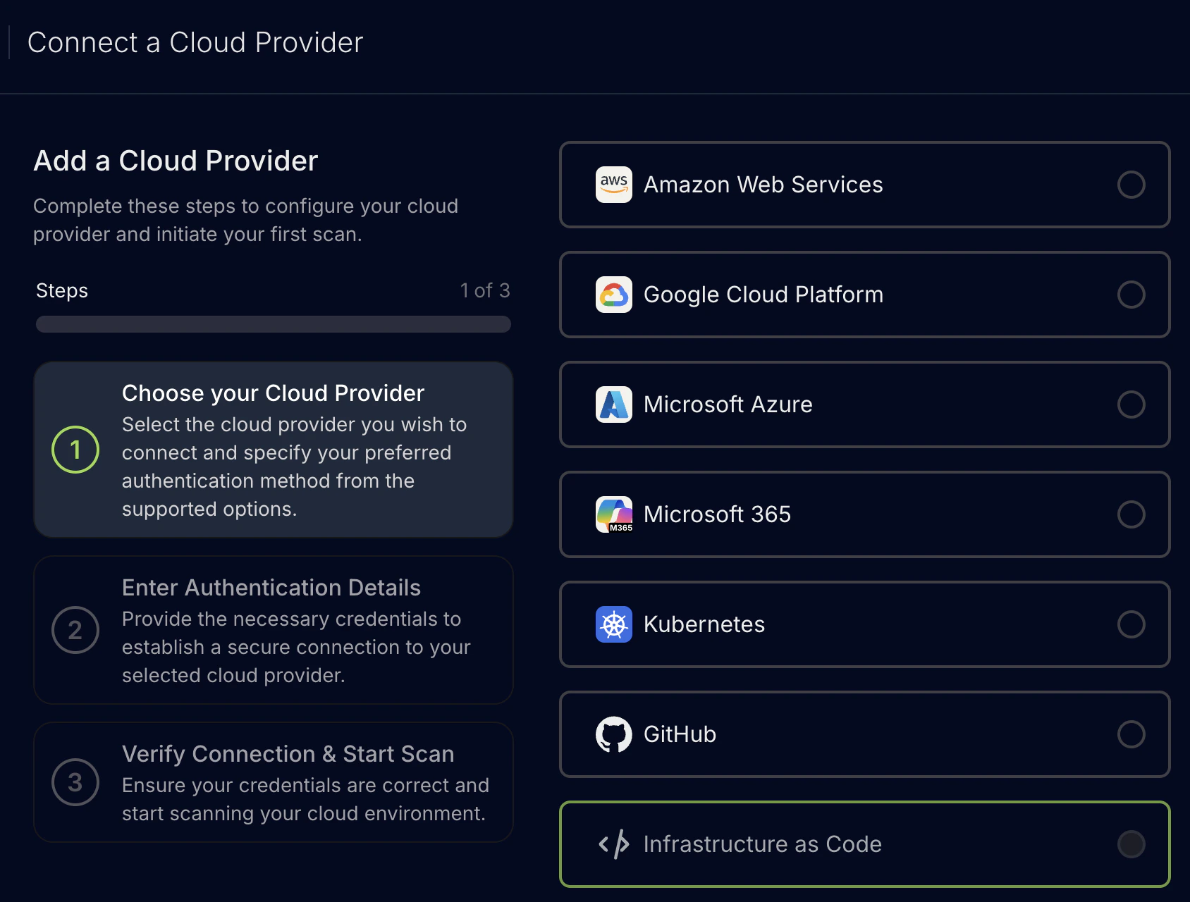 Select Infrastructure as Code