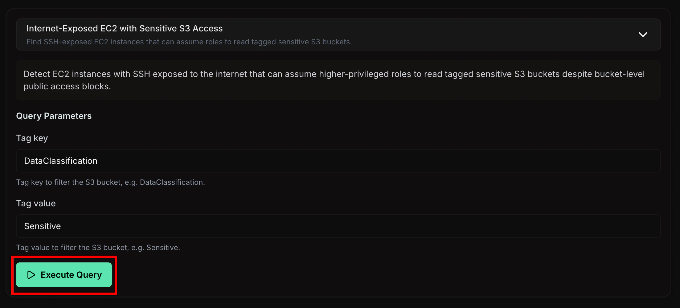 Attack Paths right panel with query selected and execute button