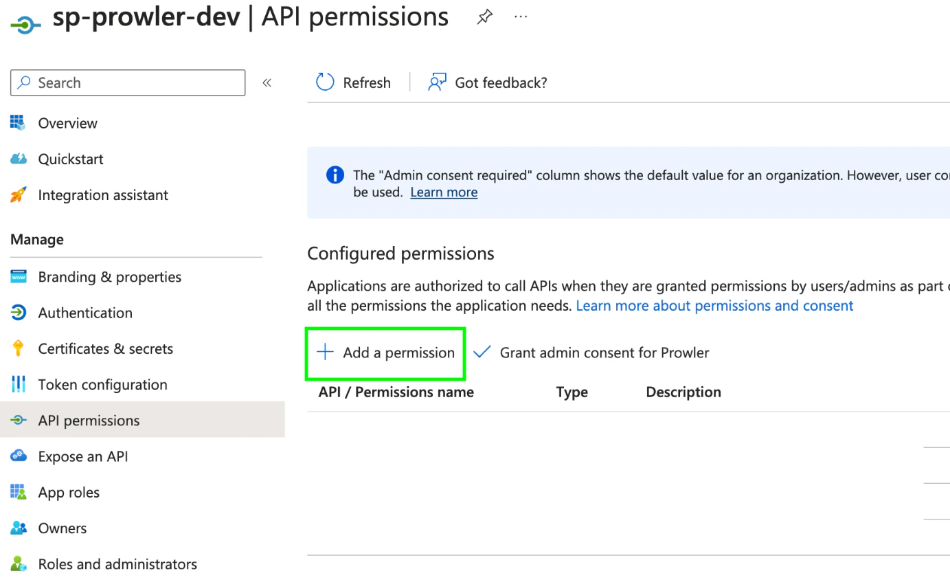 Add API Permission