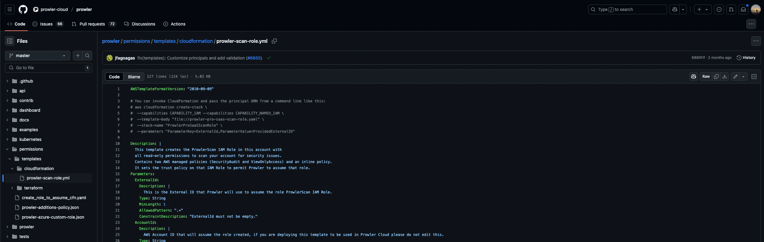 Prowler Scan Role Template