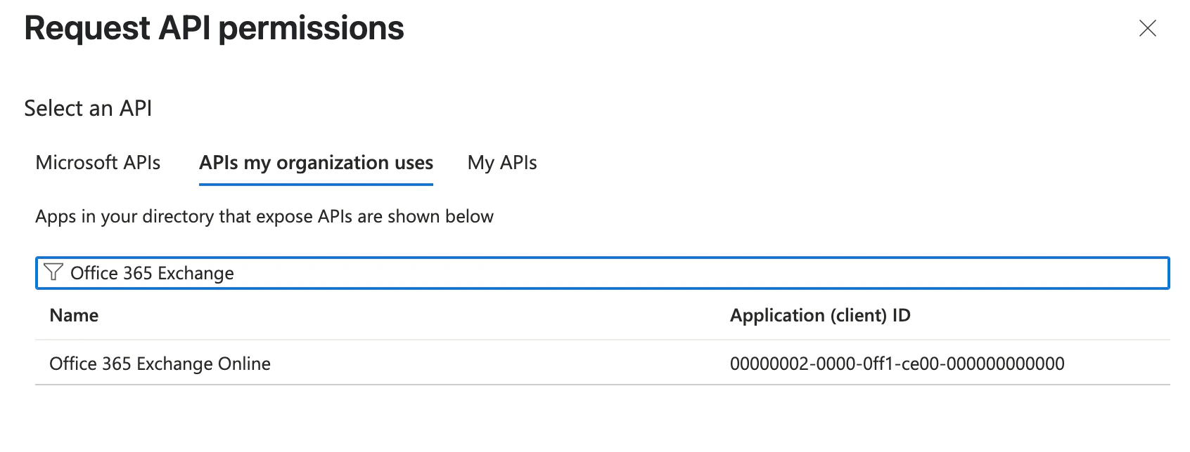 Office 365 Exchange Online API