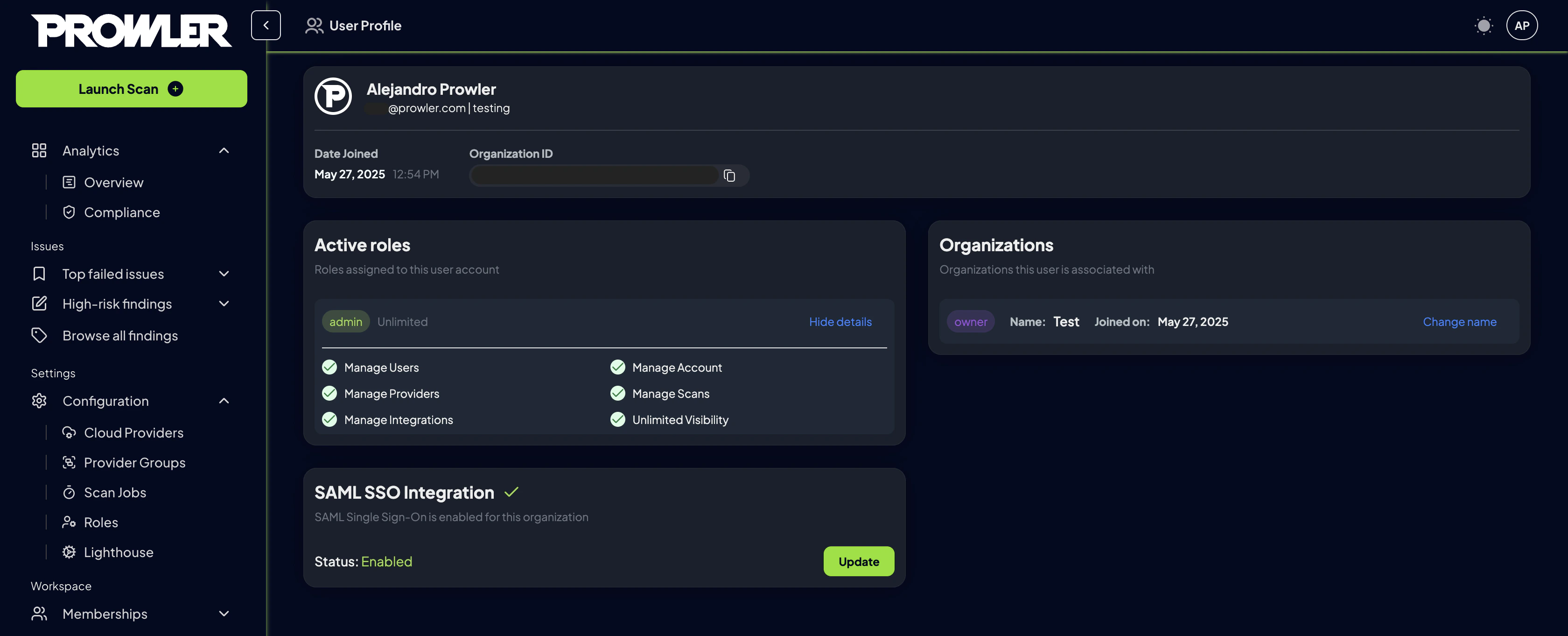 Verify Integration Status