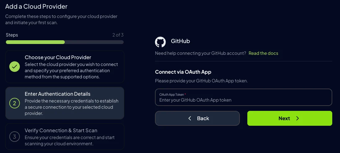 Configure OAuth App Token