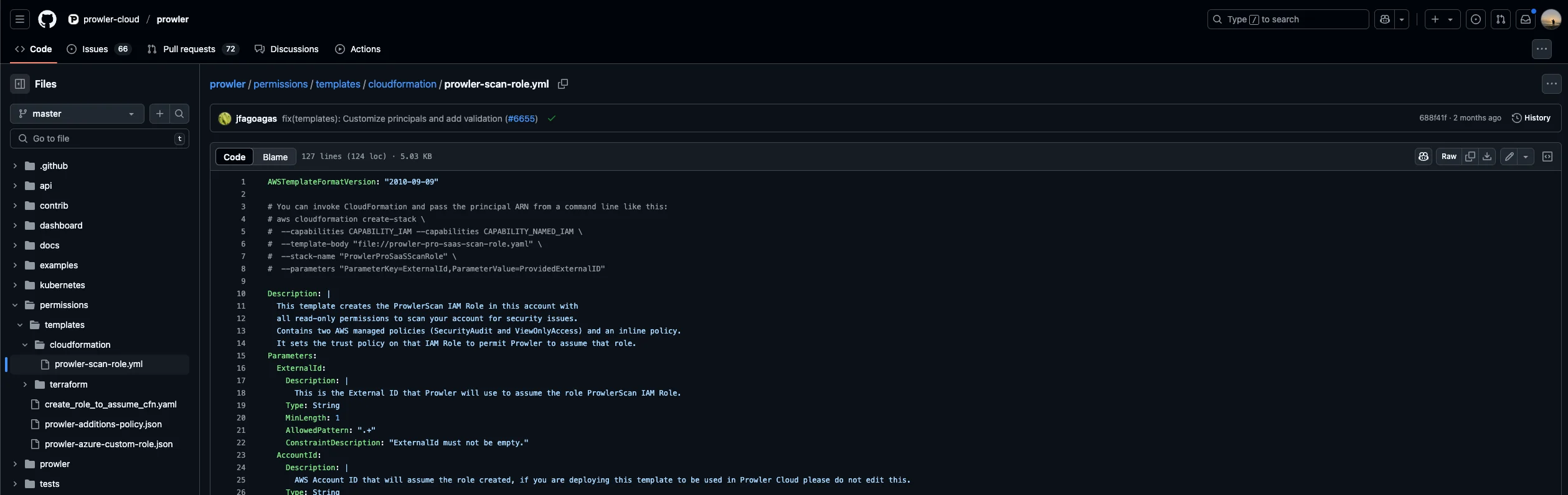 Prowler Scan Role Template