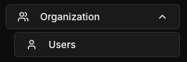 Organization tab