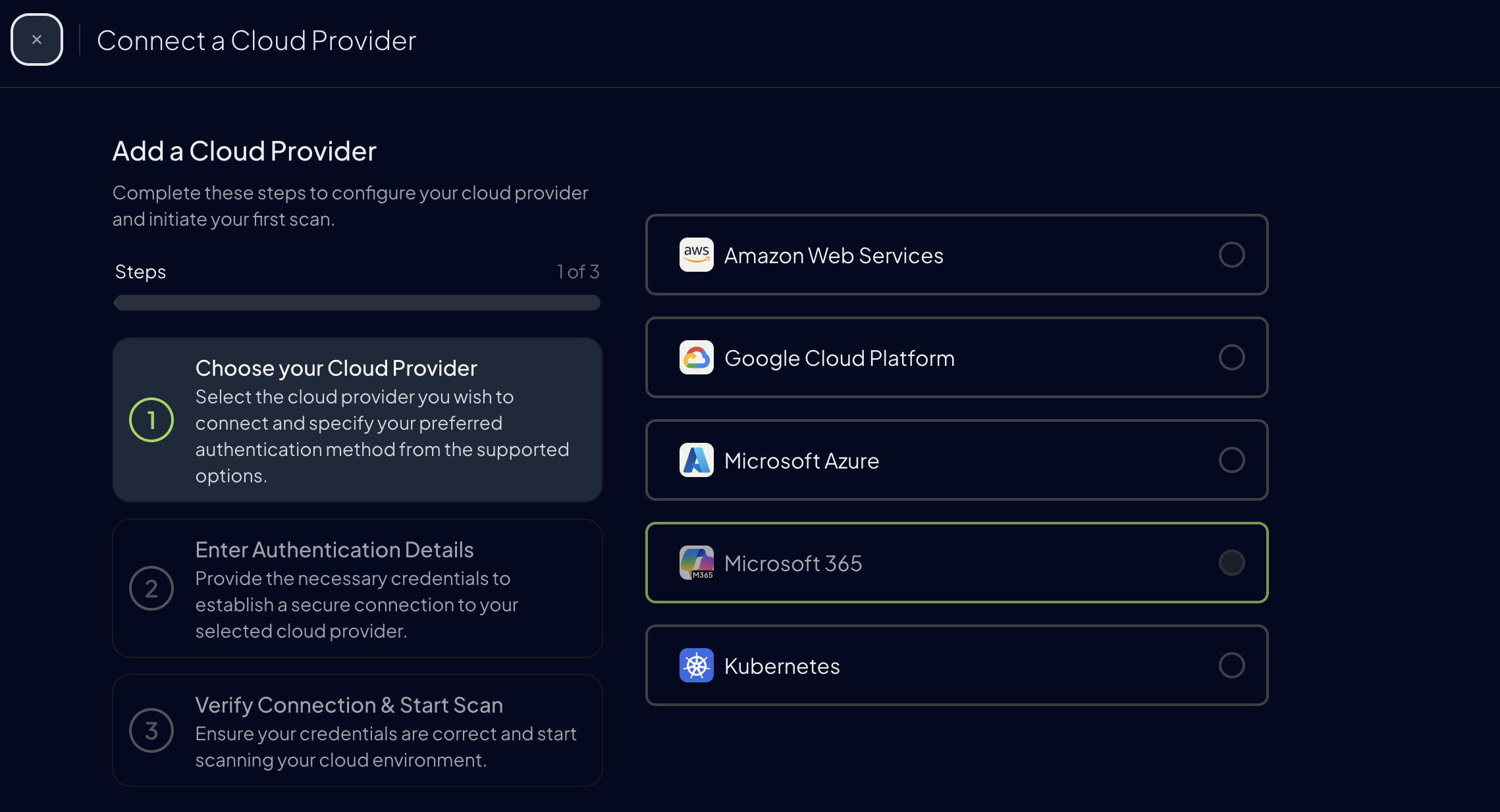 Select Microsoft 365