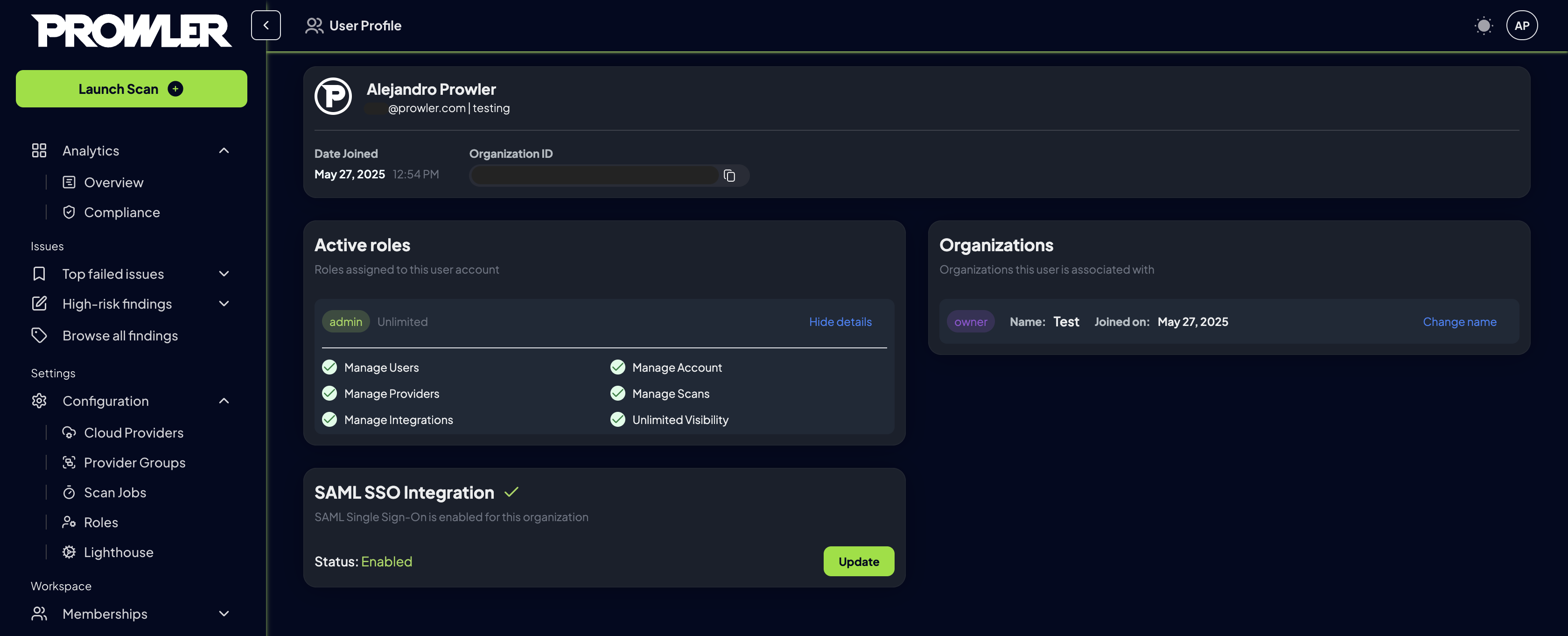 Verify Integration Status