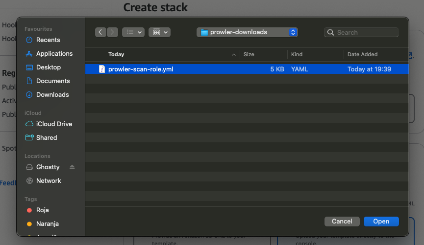 Upload file from downloads