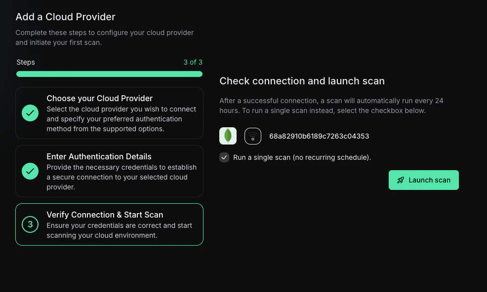 Launch scan