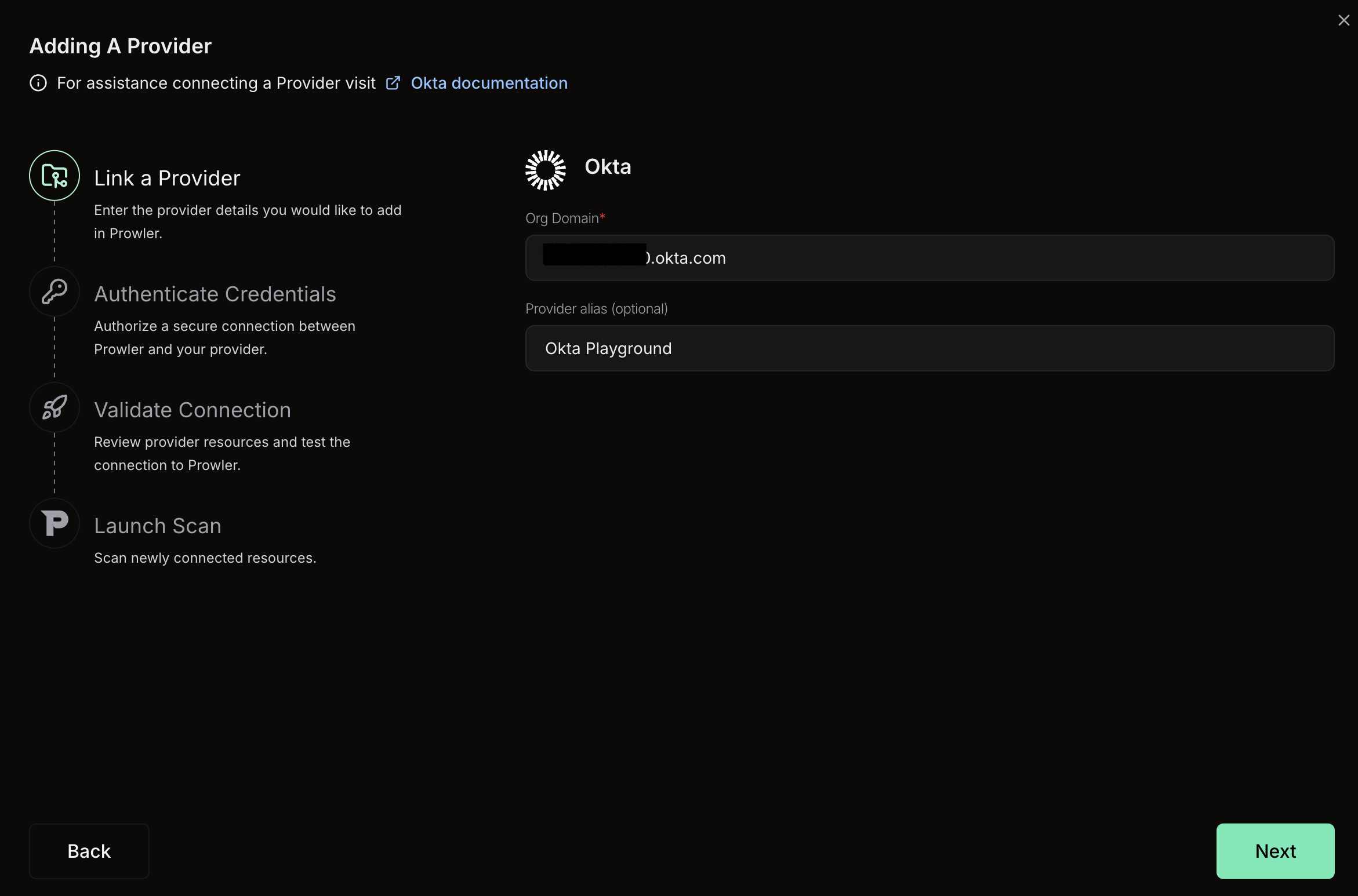 Add Okta Org Domain