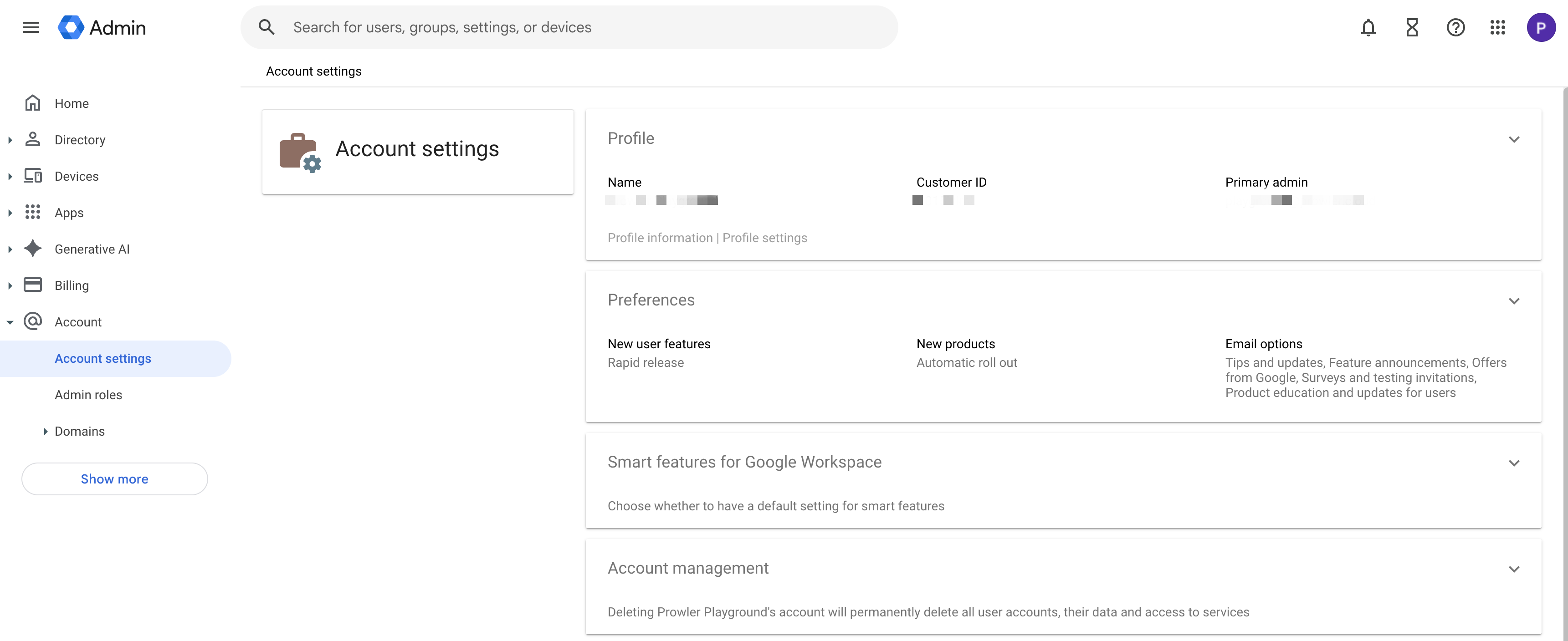 Google Workspace Customer ID