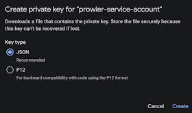 Select JSON as the key type