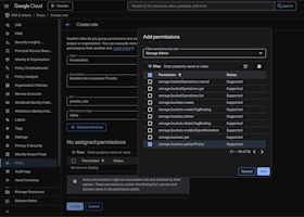 Sample permissions for a custom Prowler role
