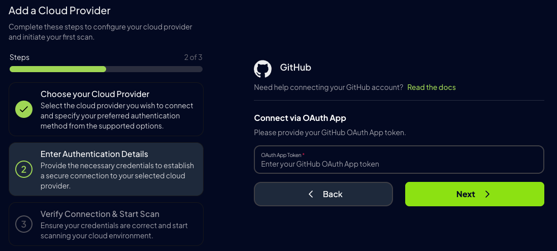 Configure OAuth App Token