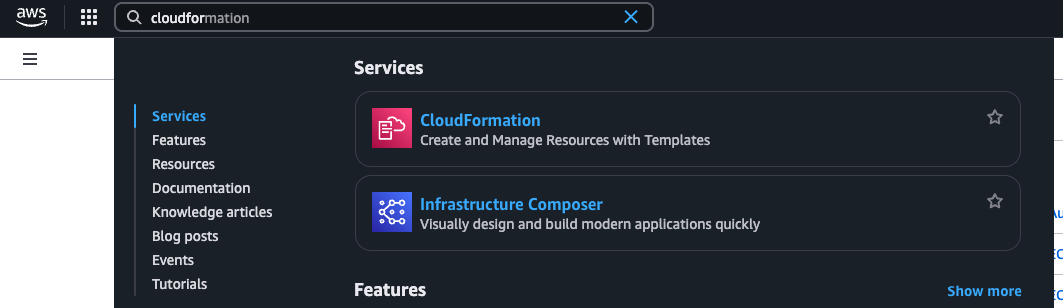 CloudFormation Search