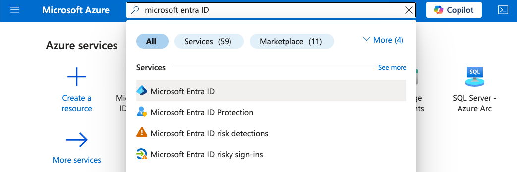 Search Microsoft Entra ID