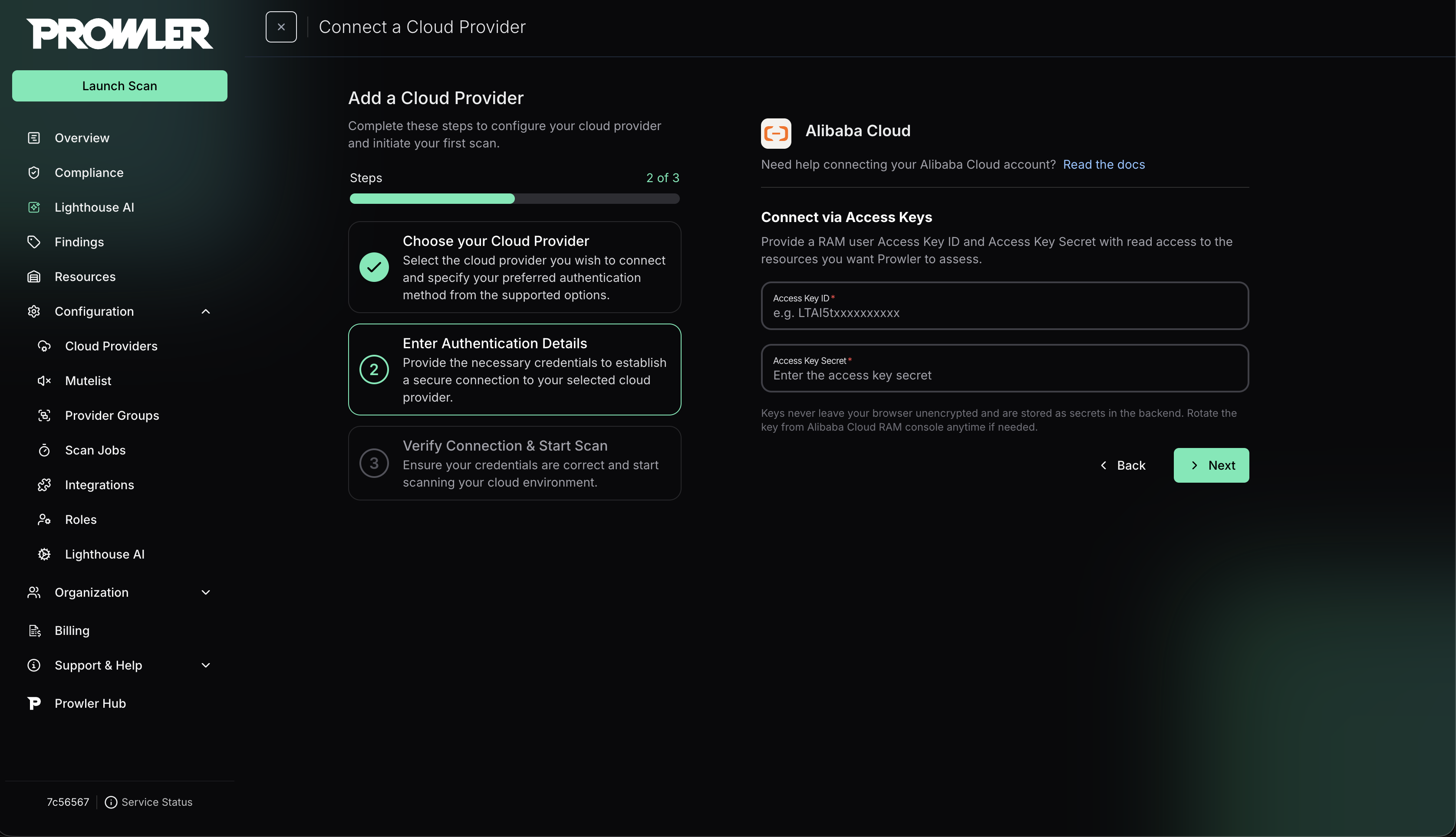 Filled Credentials Page