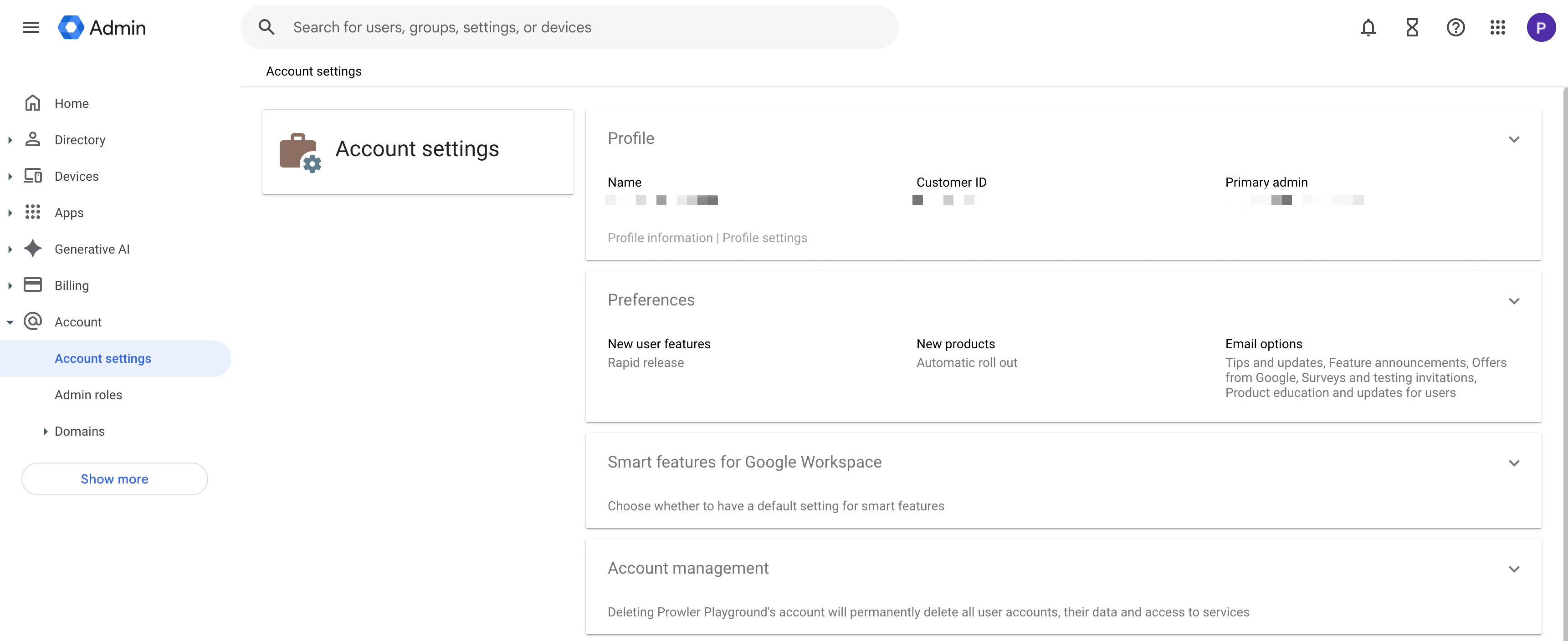 Google Workspace Customer ID