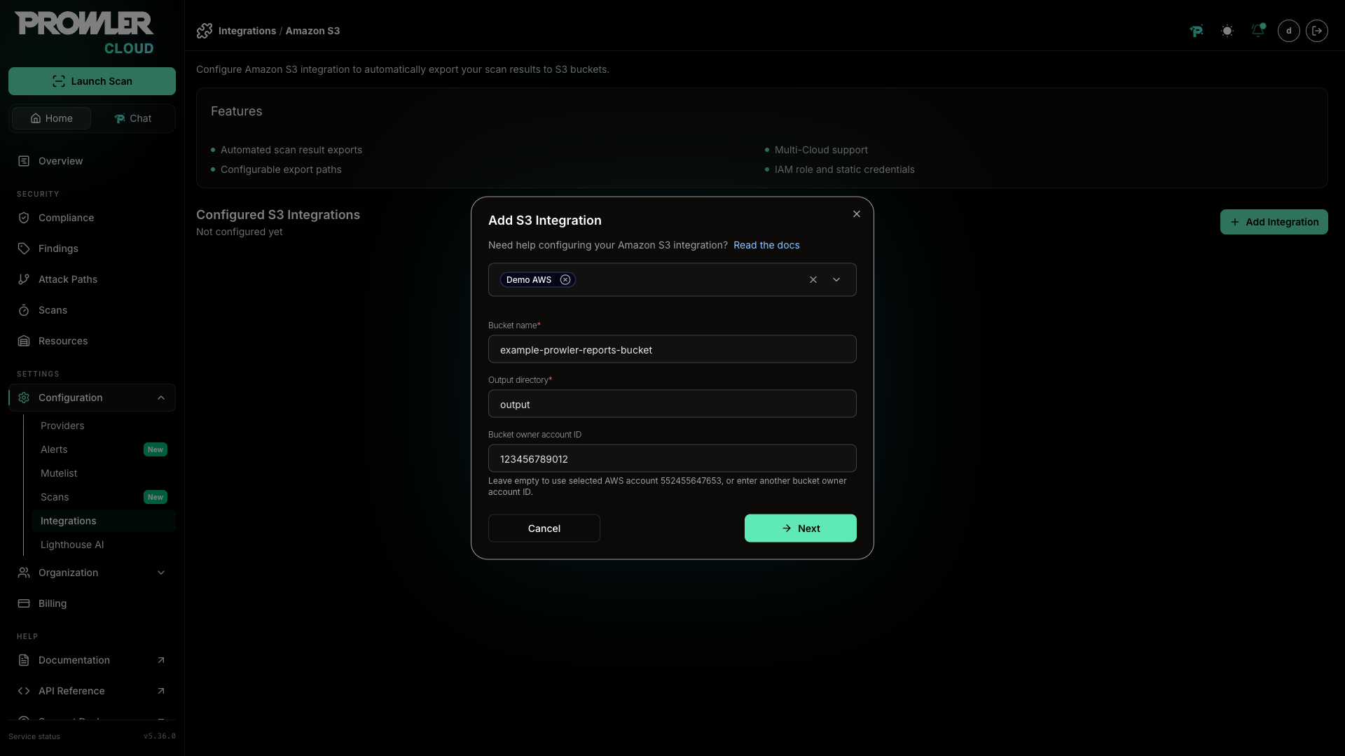 Configuration form