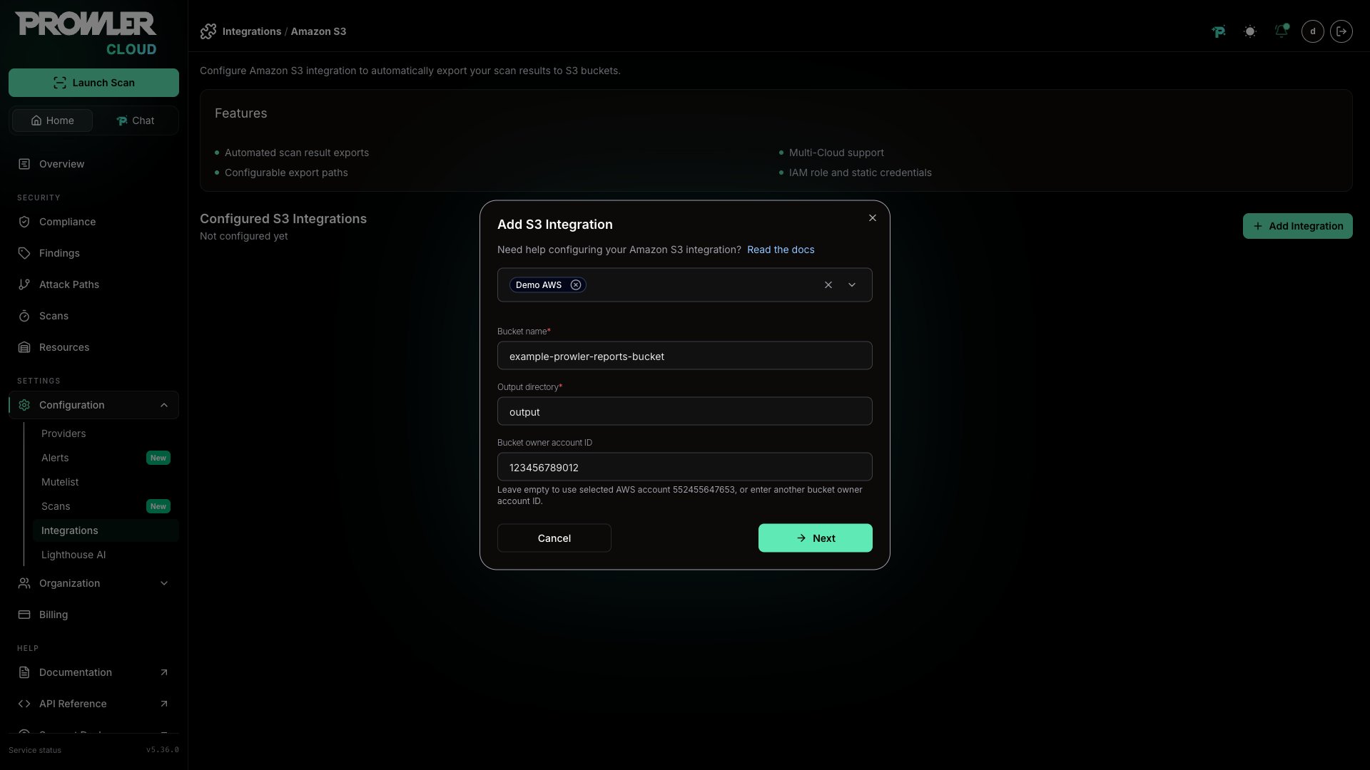 Configuration form