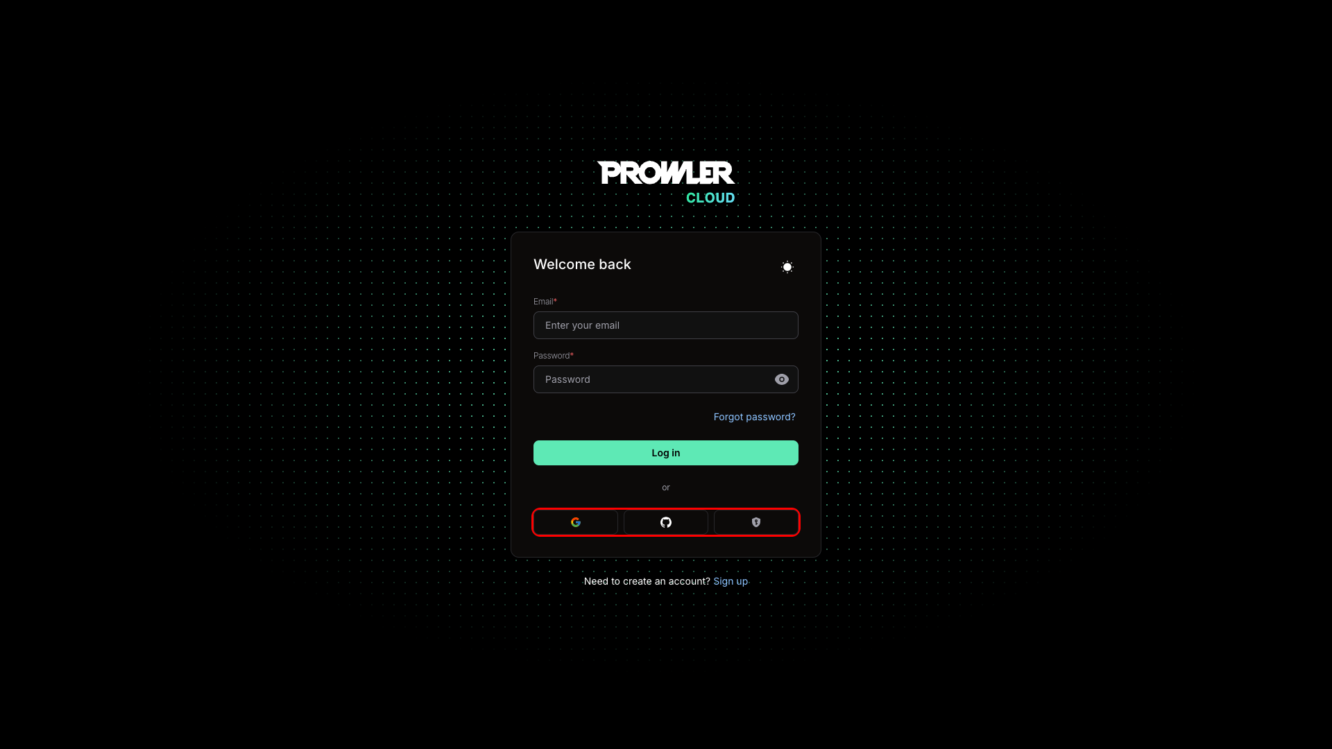Social login buttons