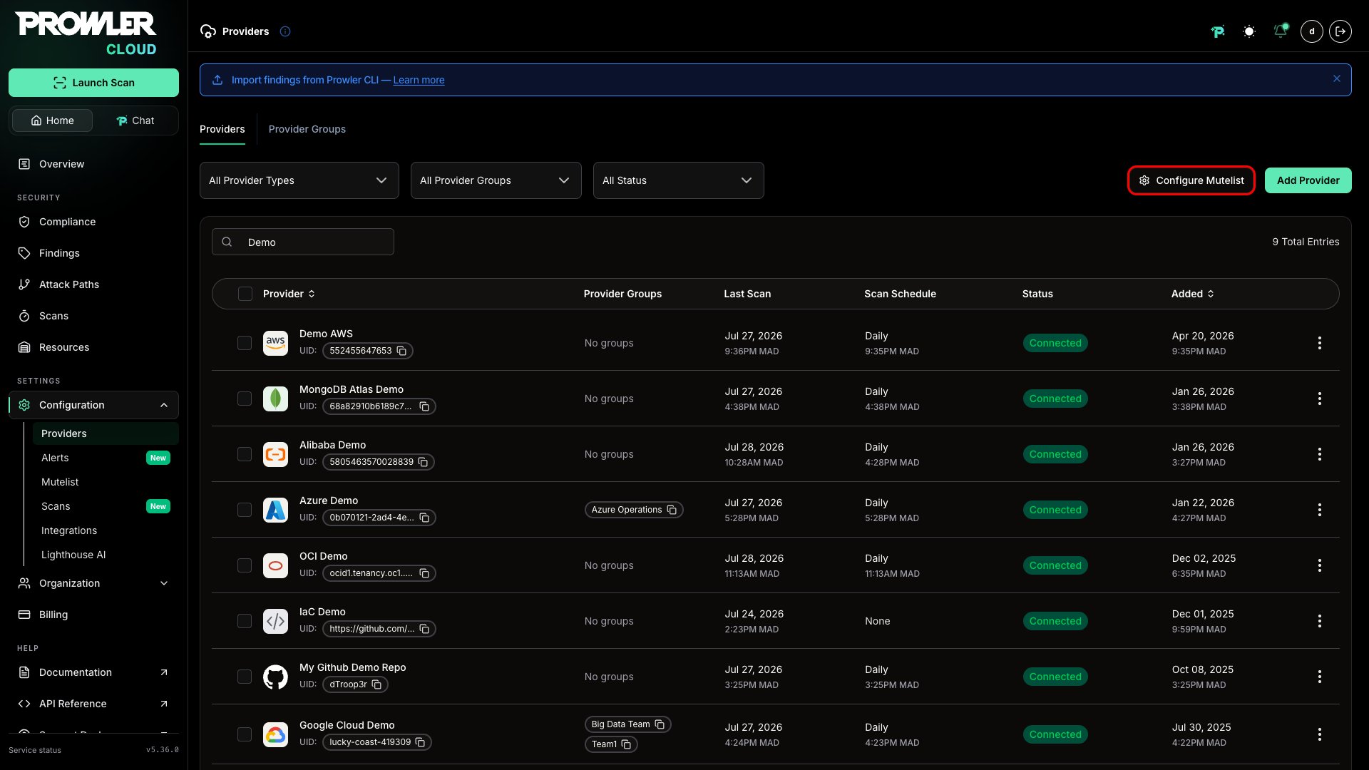 Button enabled in providers page