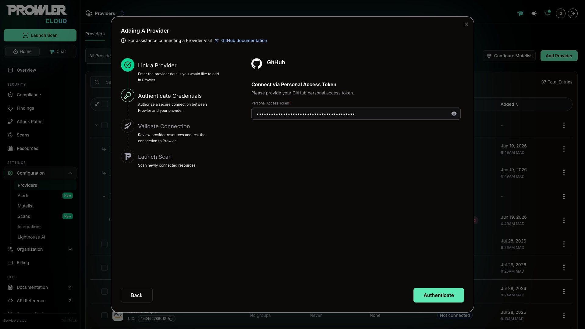 Configure Personal Access Token
