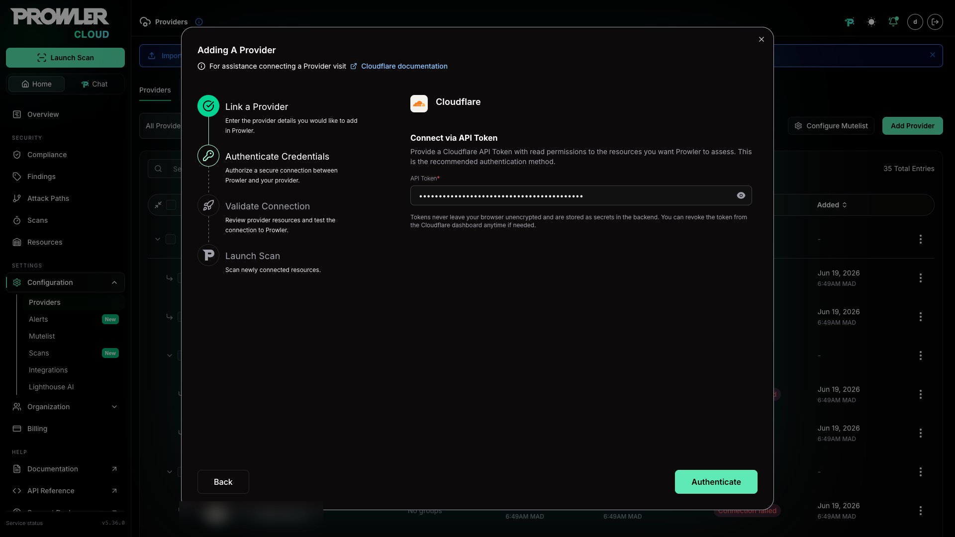 API Token Form