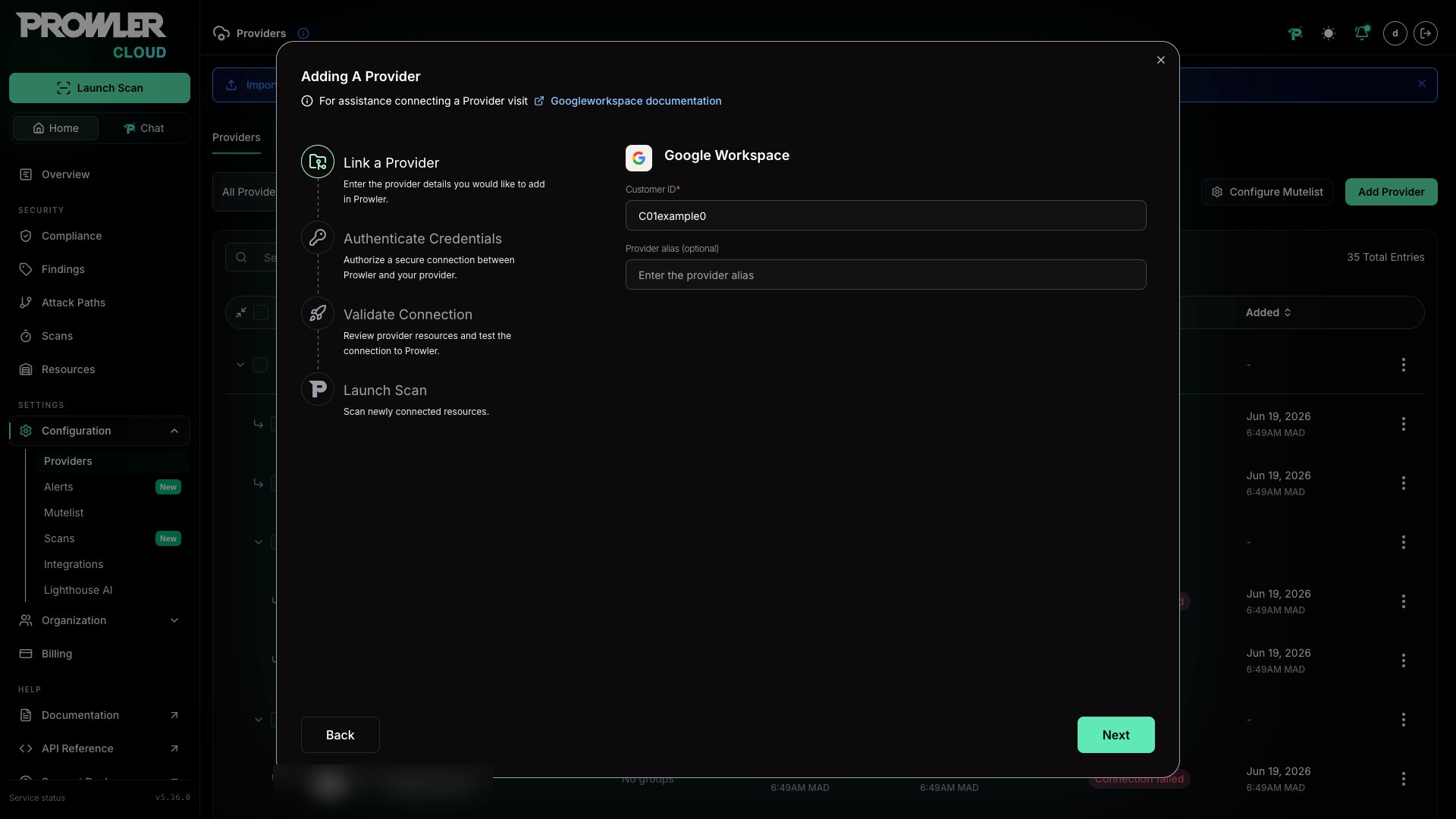 Google Workspace Customer ID Form