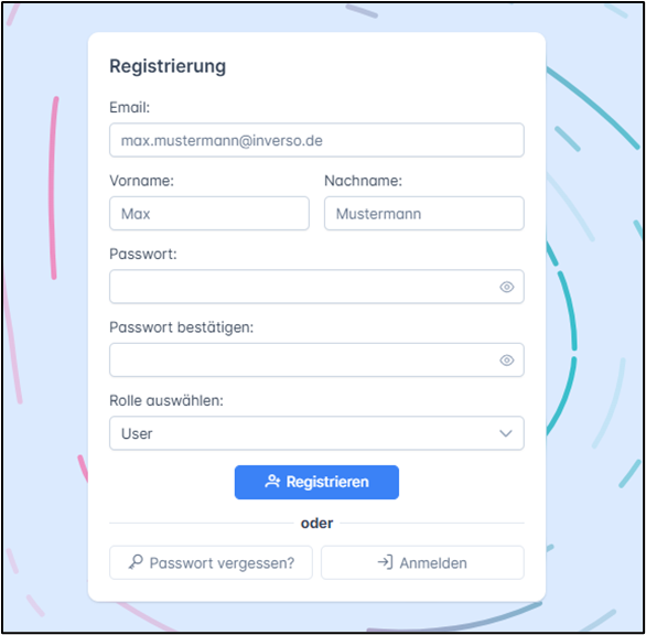 Registrierungsformular