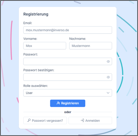 Registrierungsformular