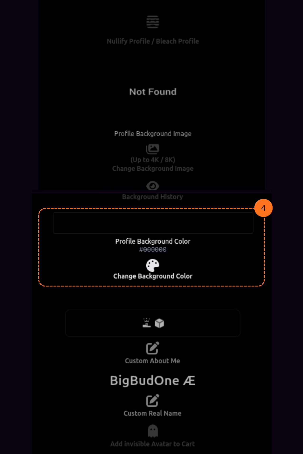 PSN Profile Modder, change profile background color