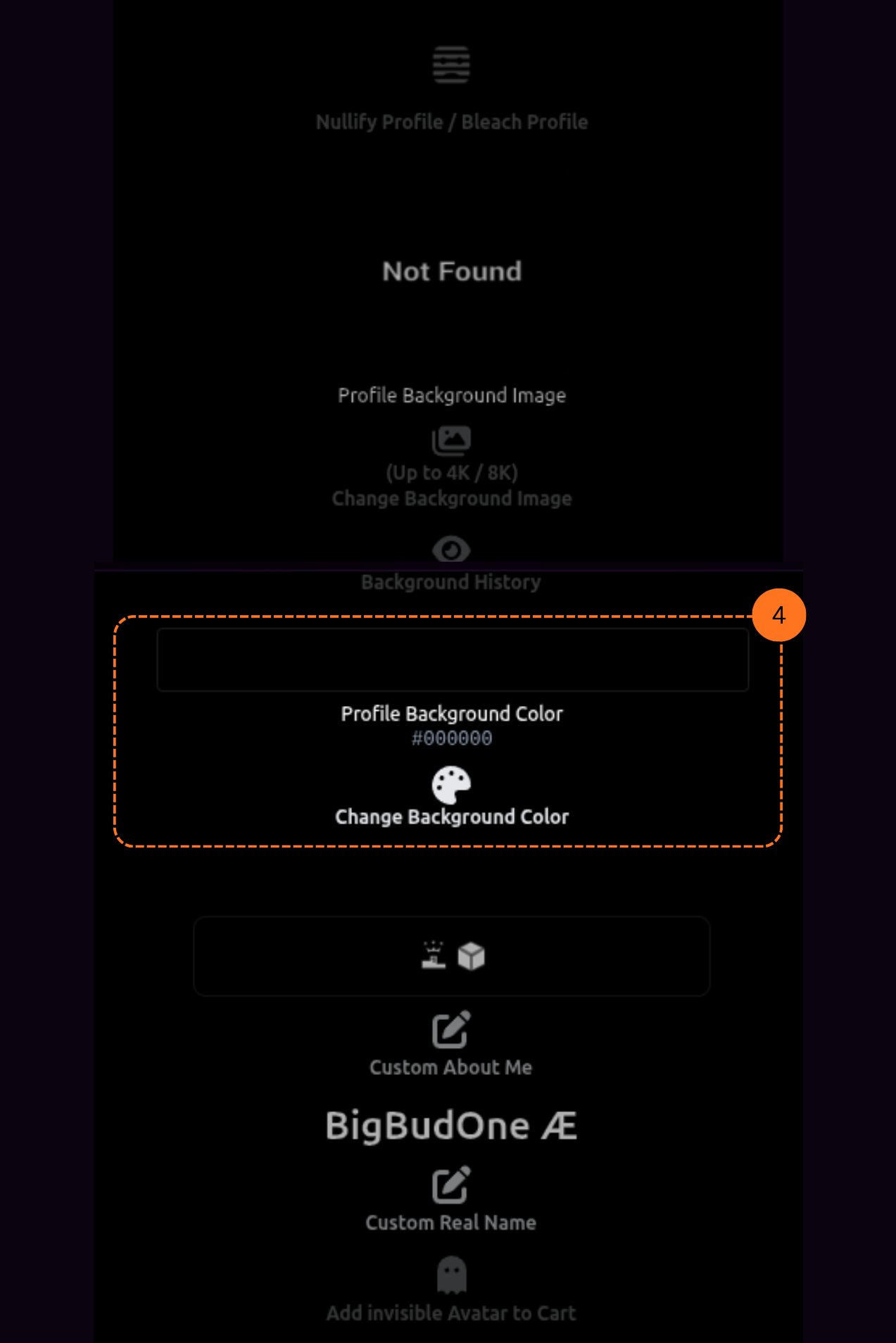 PSN Profile Modder, change profile background color