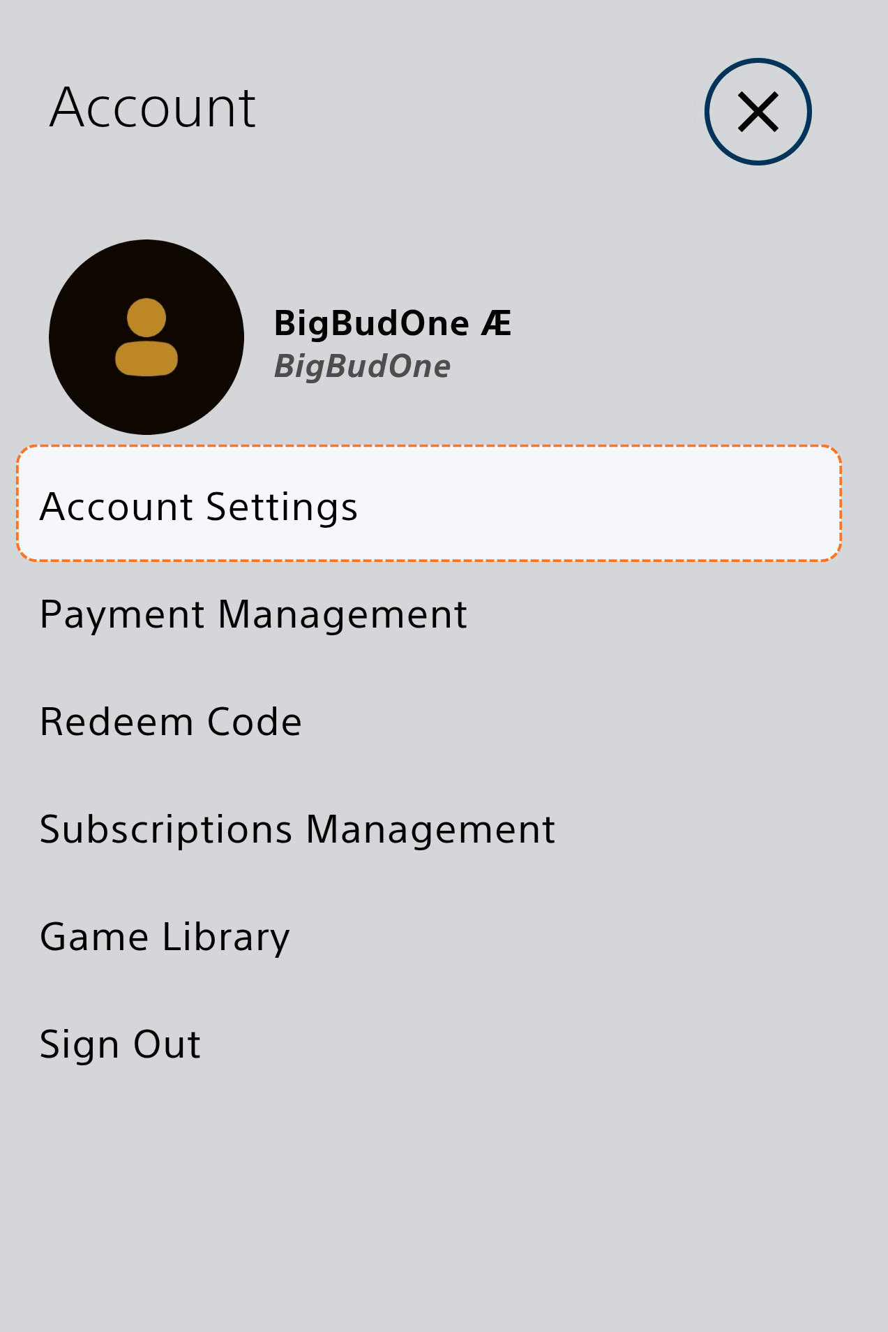 Profile menu, click Account Settings