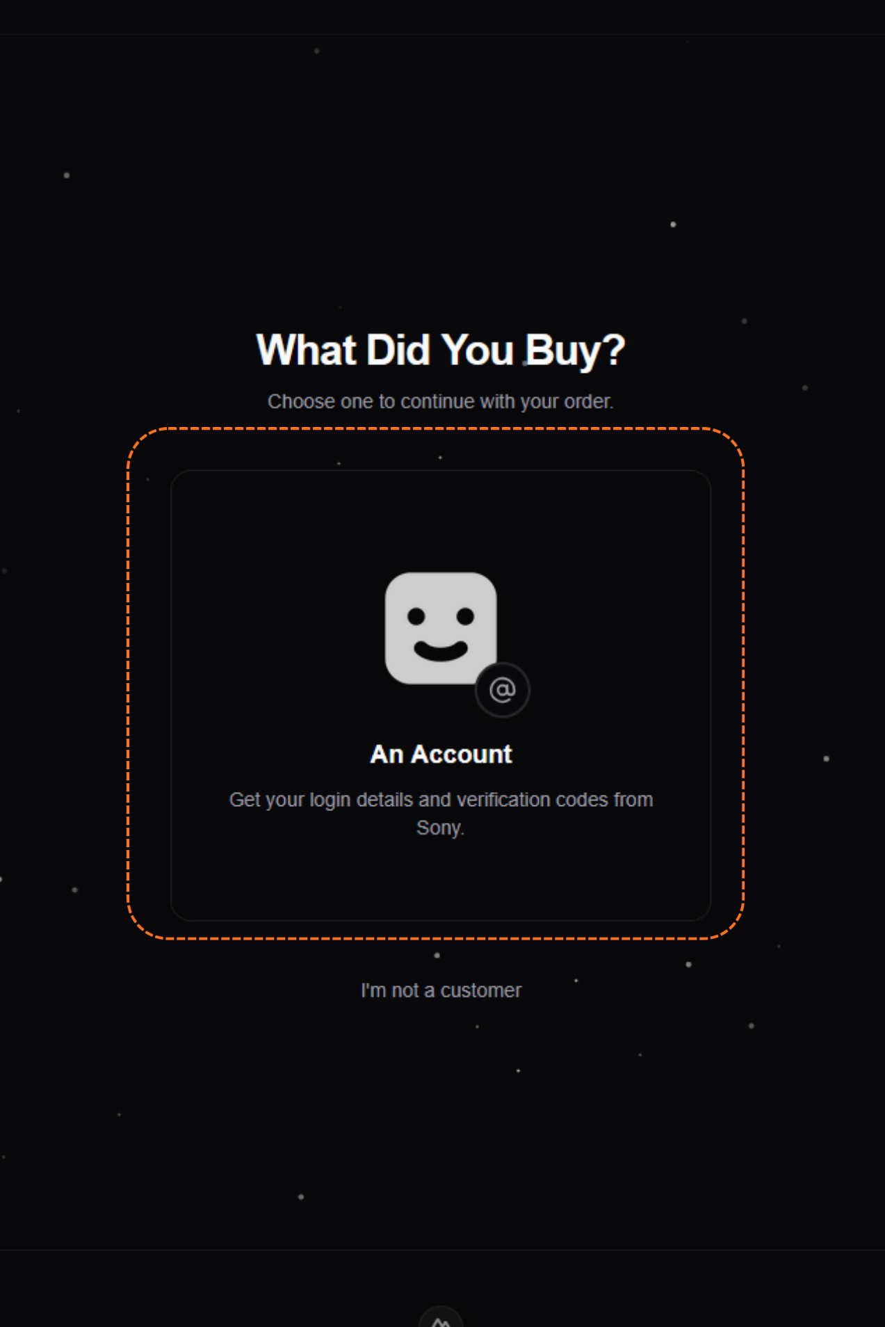 What did you buy, choose An Account