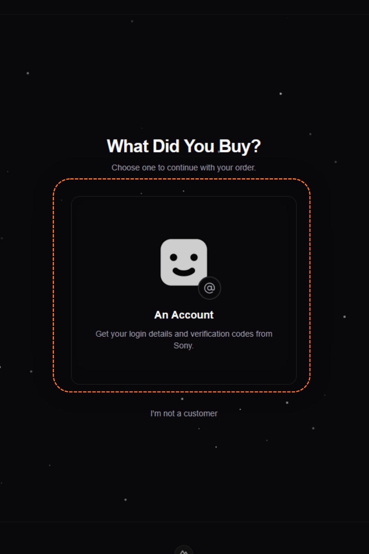 What did you buy, choose An Account