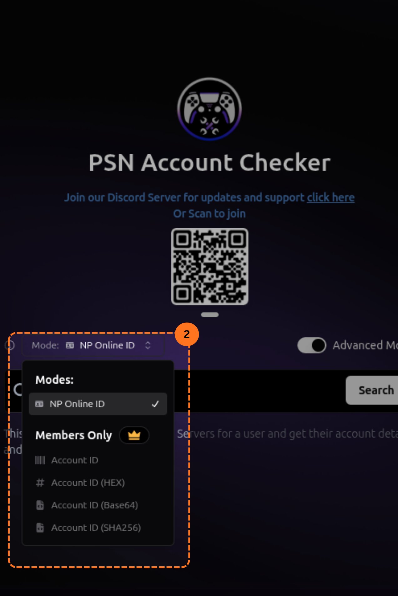 Psn Checker Search Options