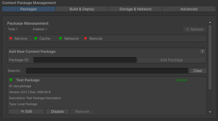 Addressables Content Packages