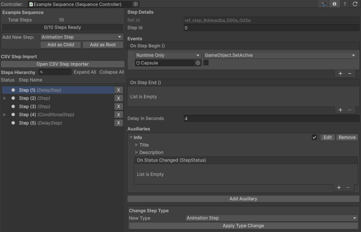 Sequence Visualizer Window