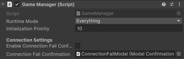 Game Manager Inspector