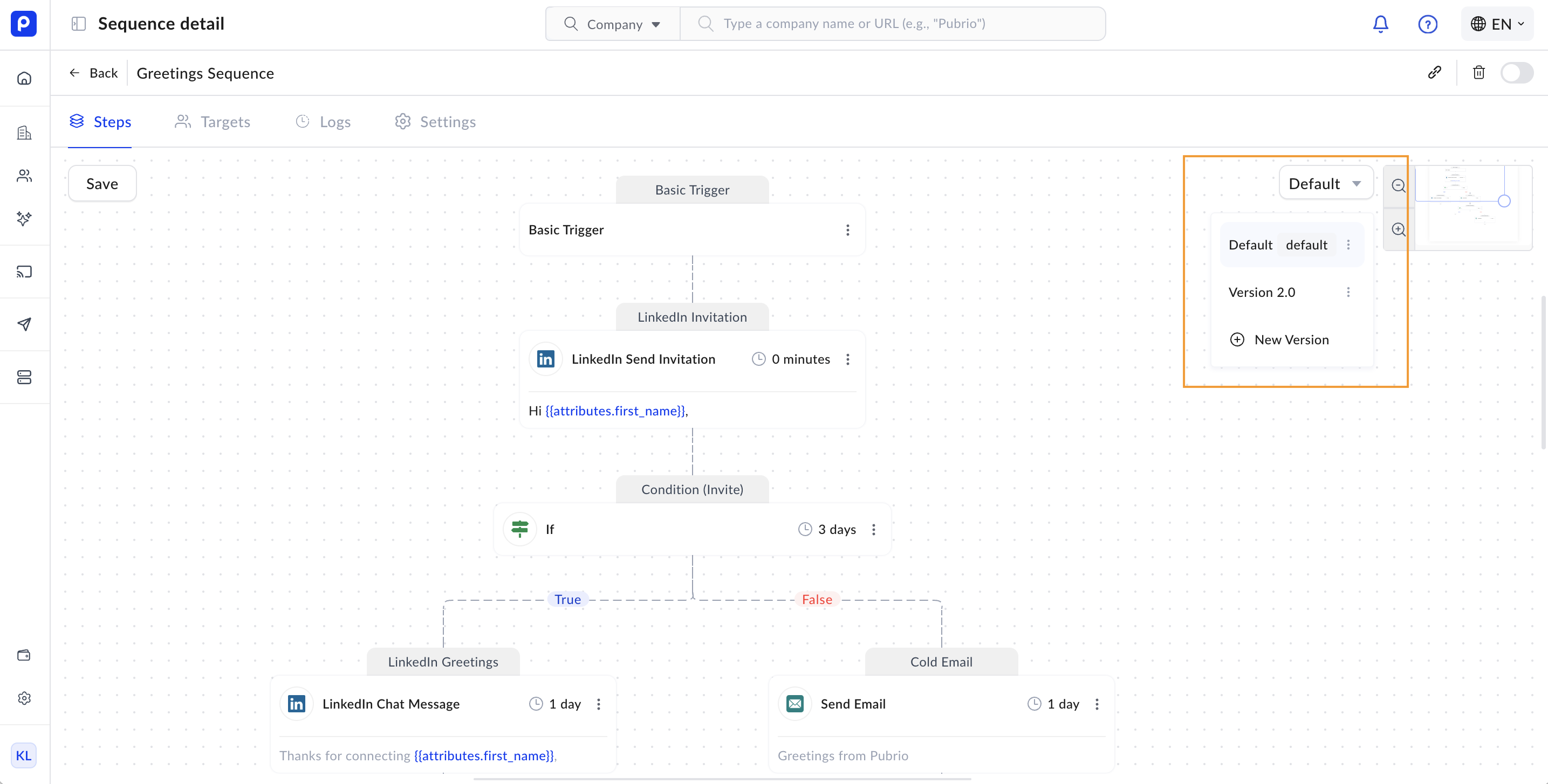 Sequence Step Version