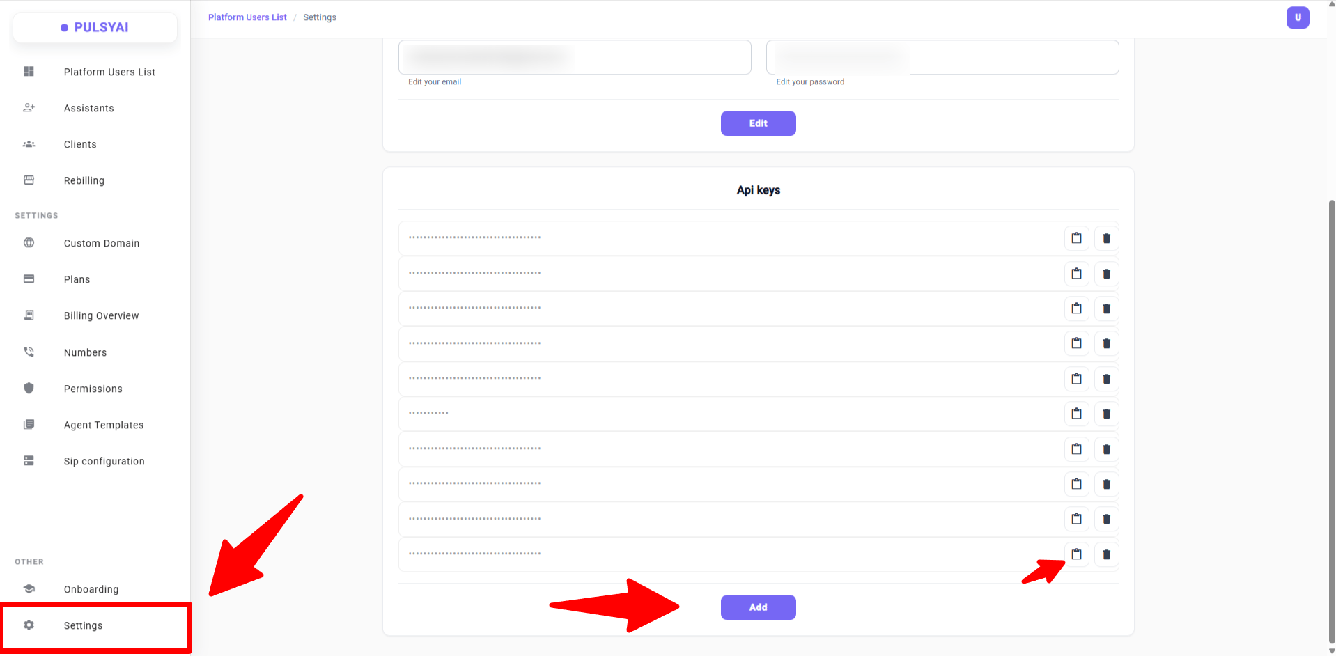 03 Settings Apikey