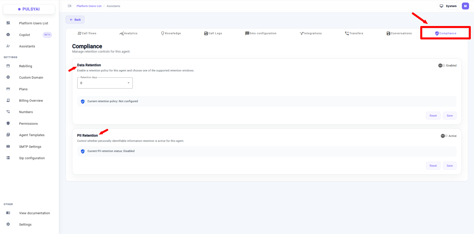 01 Compliance Tab