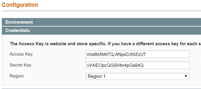 Configure credentials