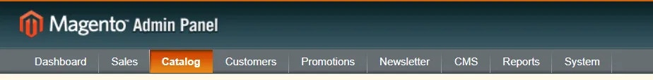 Catalog menu