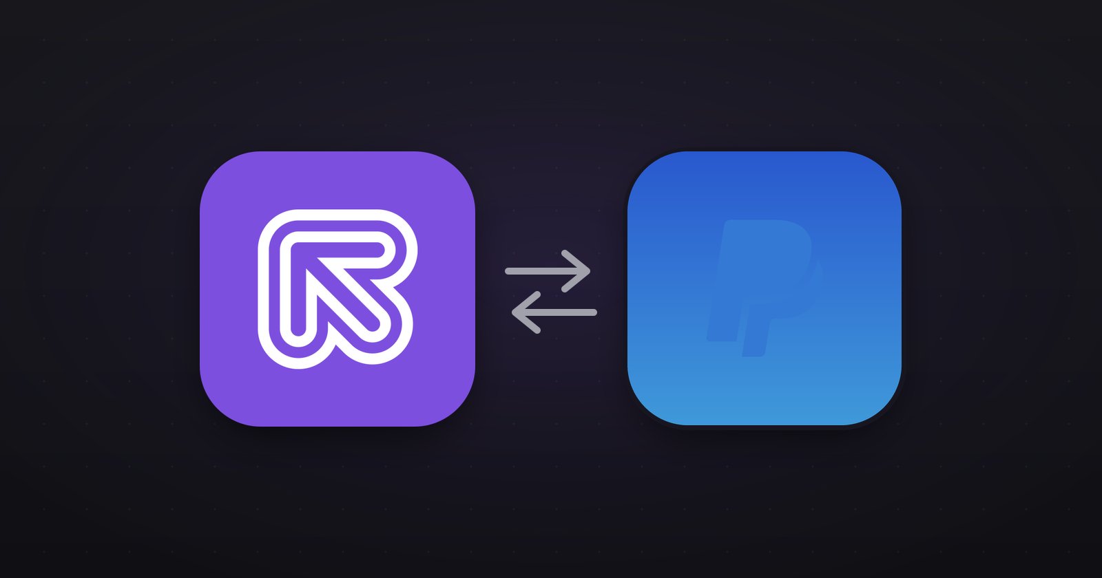 Referly and PayPal connected by sync arrows