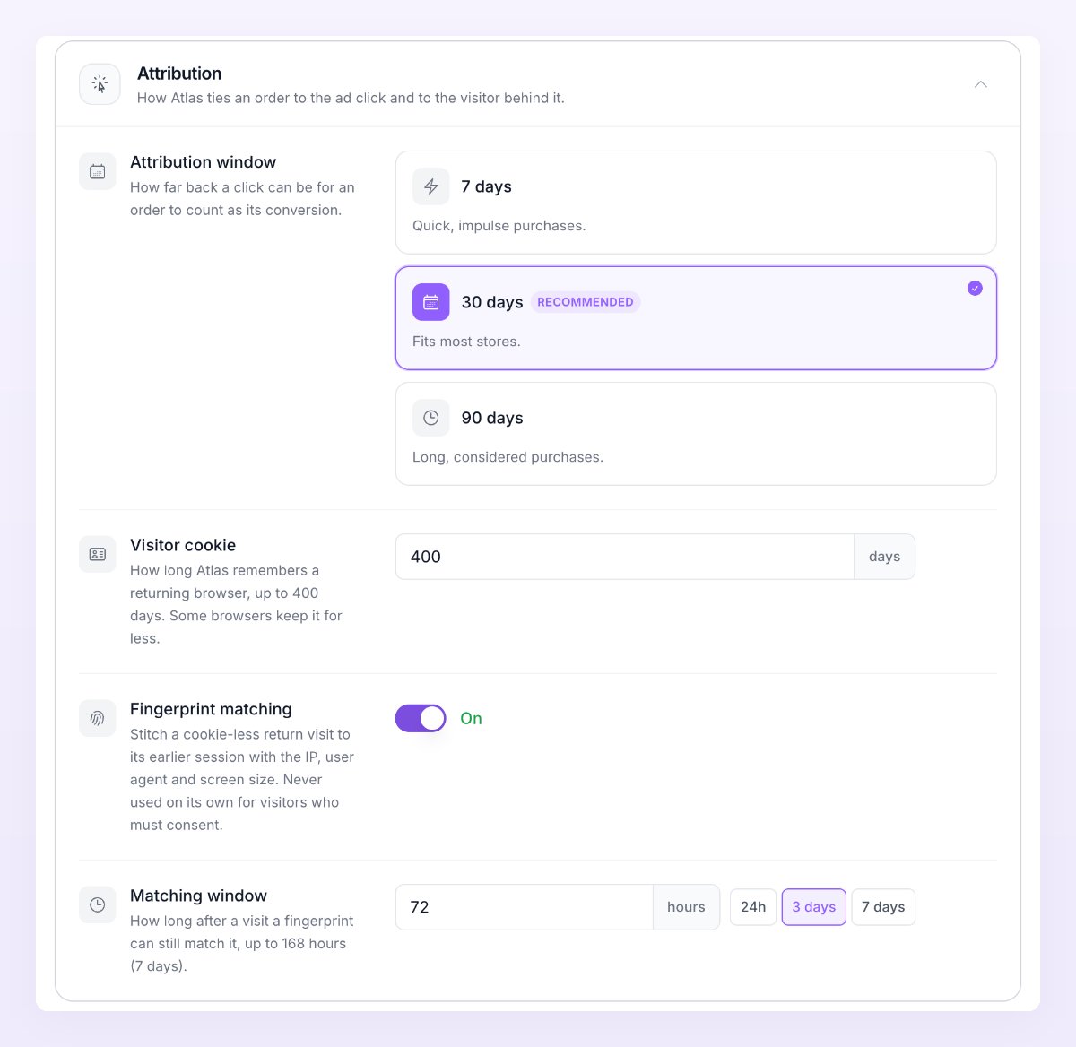 Attribution section