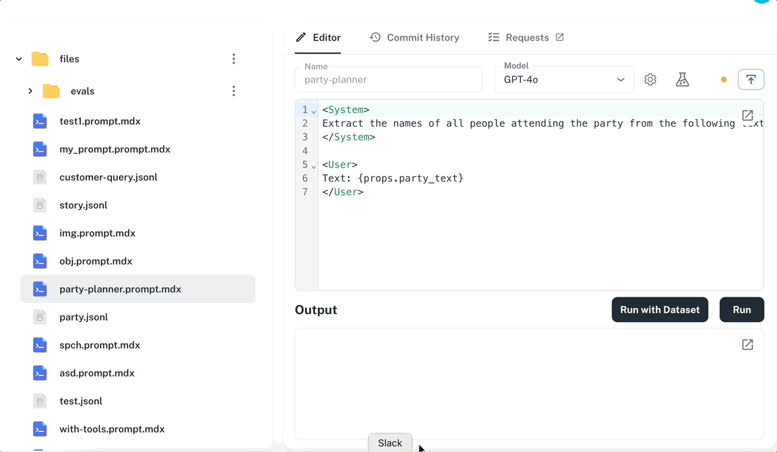 Running JSON Output Prompt