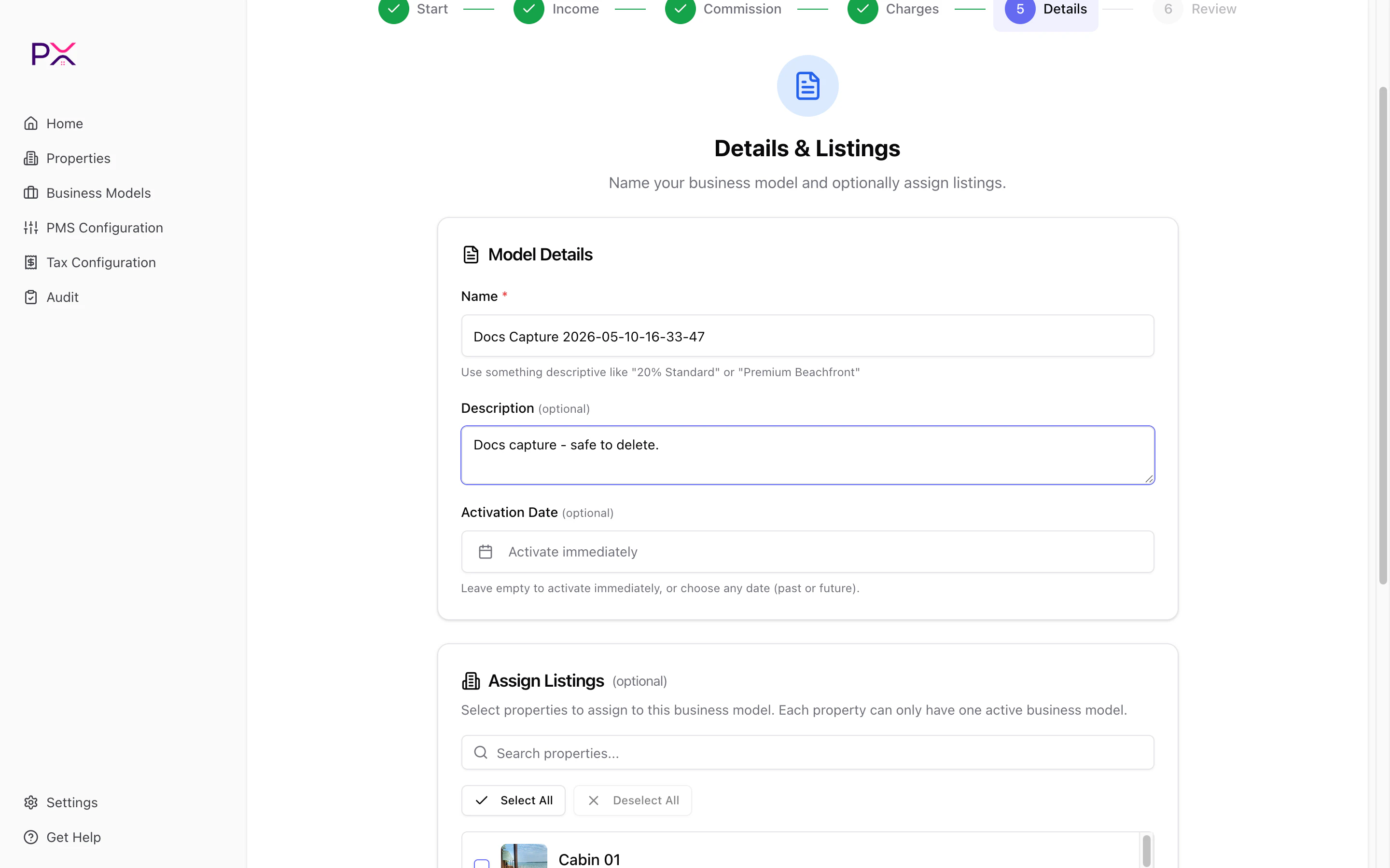 Wizard details and listings
